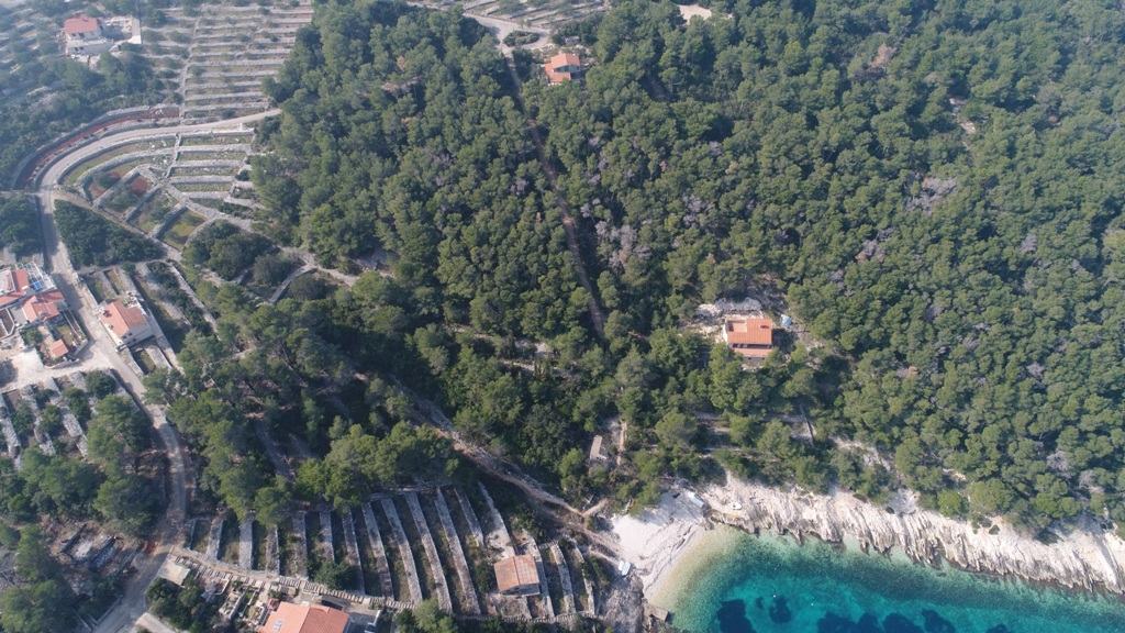 Luxus immobilien Dalmatien Farkaš, zu verkaufen, bau land, erster Reihe zum Meer, insel Korčula, 4.