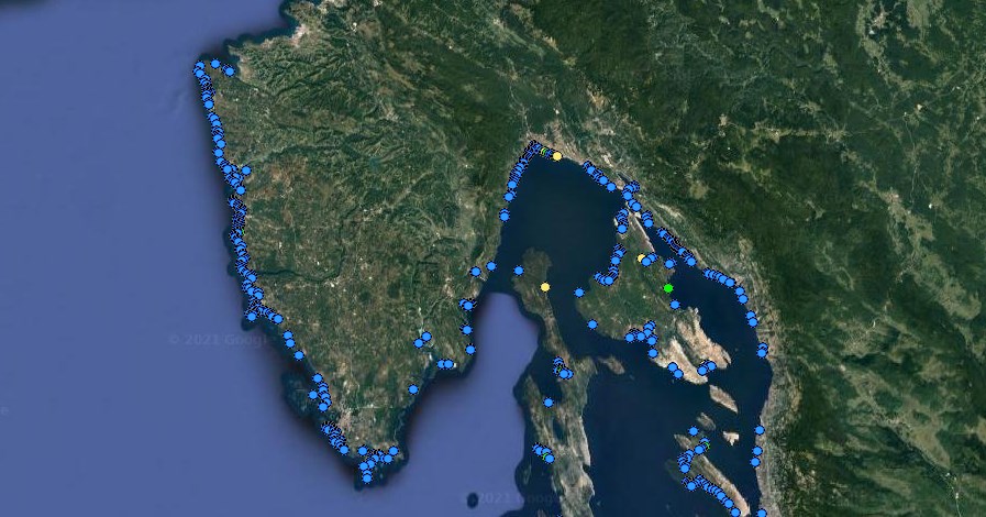 Satellitenbild von Istrien
